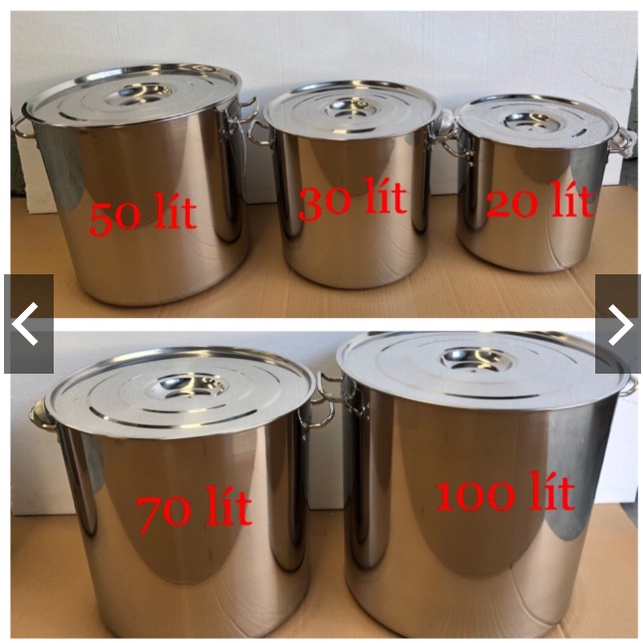 Nồi Inox lớn 30L, nồi inox luộc gà 3 lớp siêu bền, Chất liệu nồi inox 304 an toàn.