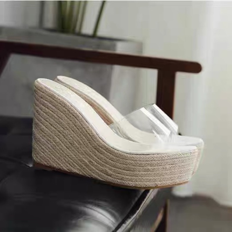 Dép nữ đế xuồng cói 11cm