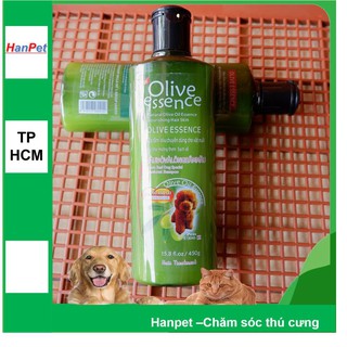 Sữa tắm tinh dầu ô liu chó mèo - Sữa tắm OLIVE Nâu đỏ- 450ml loại cho chó lông sẫm màu (Nâu đỏ, đen) Dầu tắm thú cưng