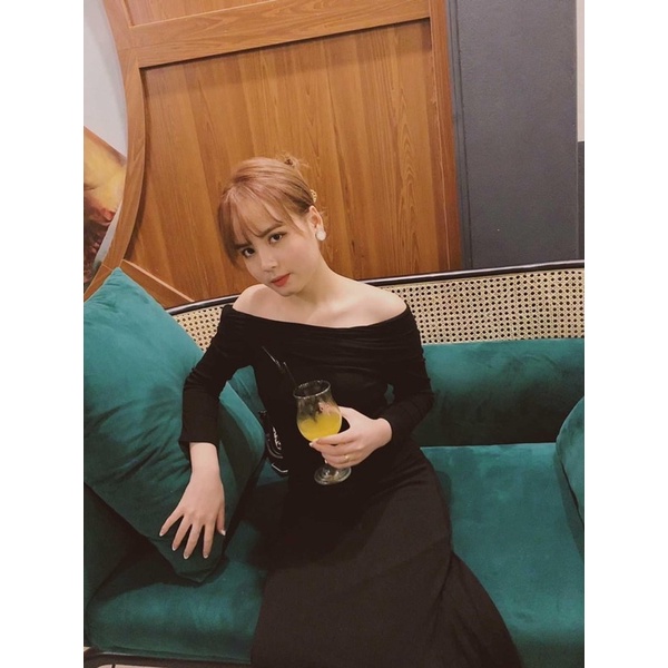 THUYBIESHOP | váy trễ vai rúm kiểu