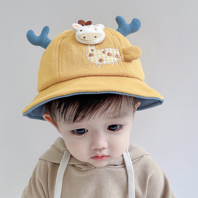 Mũ tai bèo họa tiết hoạt hình phong cách Hàn quốc cho bé