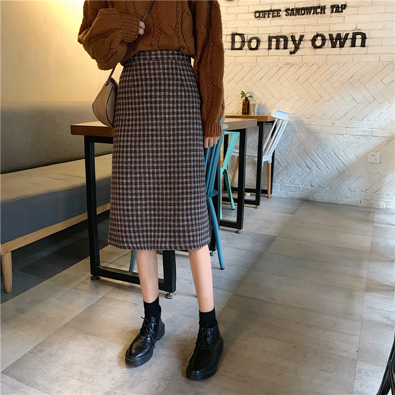 Xiaozhainv Chân Váy Midi Lưng Cao Kiểu Retro Hàn Quốc Xinh Xắn Cho Nữ | BigBuy360 - bigbuy360.vn