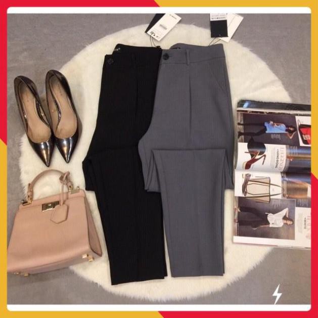 Quần tây nữ công sở form dáng đẹp [HÀNG VNXK] - Quần âu công sở thiết kế khóa giữa vải tuyết mưa xịn, mịn | BigBuy360 - bigbuy360.vn