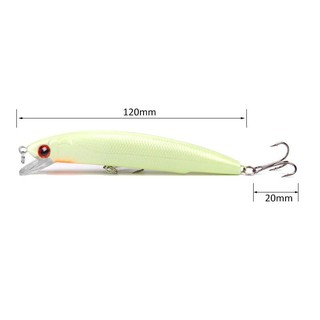 Mồi cá giả câu lure biển dạ quang zuflo minnow