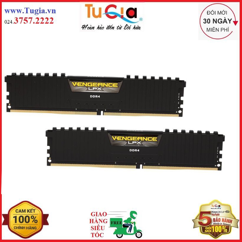 [Mã ELTECHZONE giảm 6% đơn 500K] RAM desktop CORSAIR Vengeance LPX CMK8GX4M1A2666C16 (1x8GB) DDR4 2666MHz