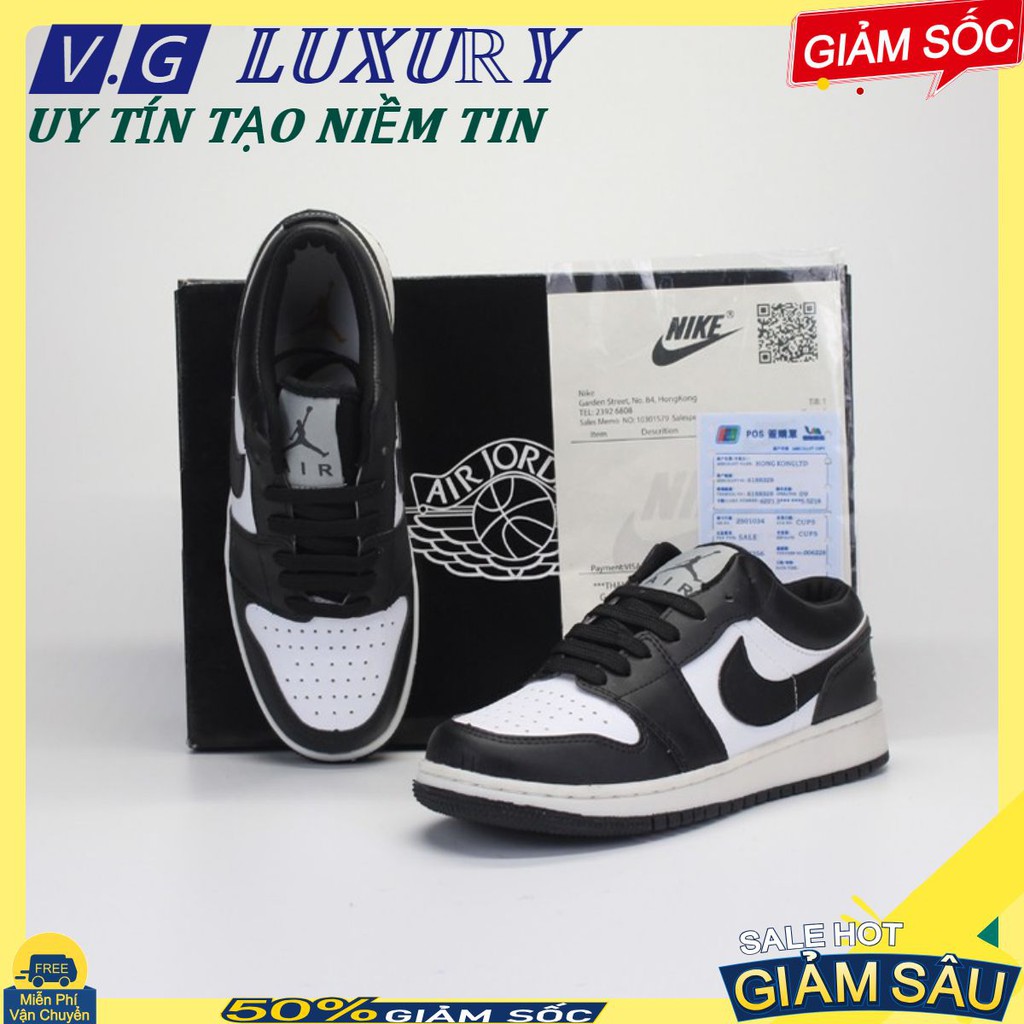 🔥Giày thể thao sneaker🔥Air Jordan 1 Low JD thấp  đen full  box JET2 V.G Luxury