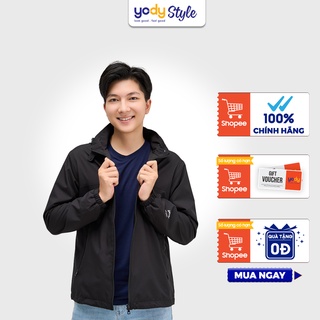 Áo gió nam YODY trượt nước, chống gió, chống bụi, nhiều màu, áo khoác gió nam 2 lớp phối lưng AKM4027