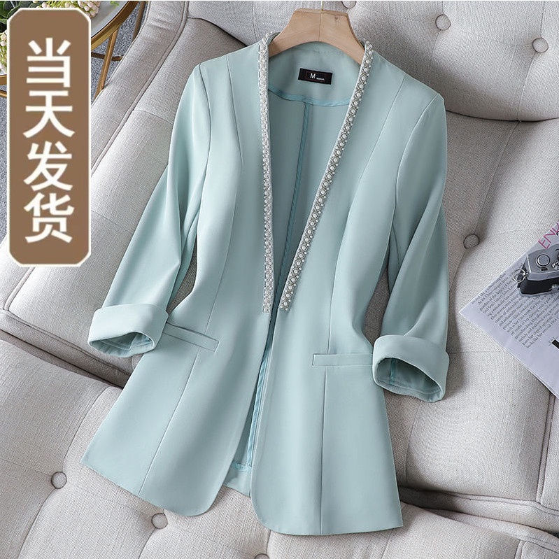 Thin suit jacket Women's Spring and Summer New large size Fat MM Minority Design Foreign style Lady's suit blouse | BigBuy360 - bigbuy360.vn