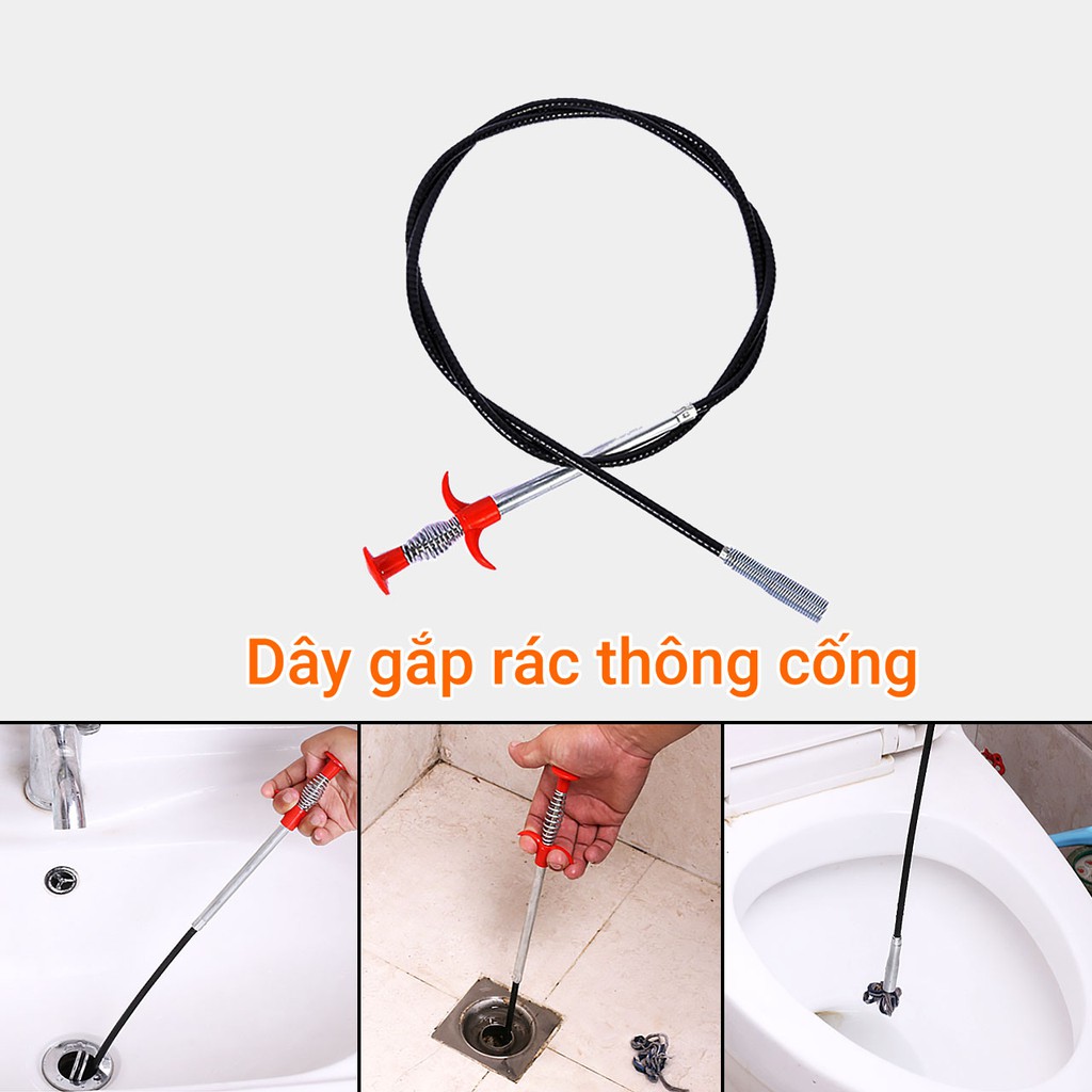 Dây gắp rác thông cống