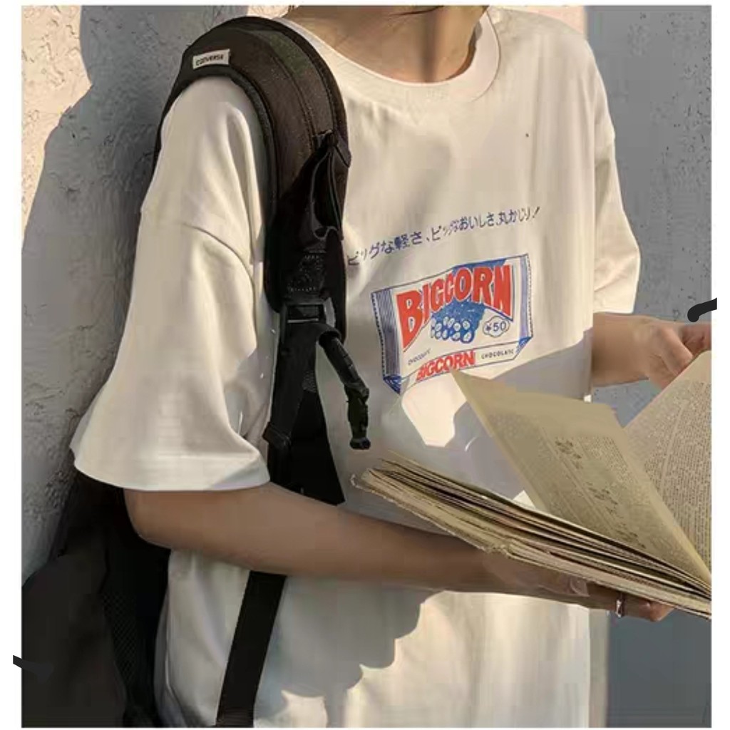 Áo Thun Tay Lỡ BIGCORN TEE Form Rộng Ulzzang Unisex ( 2 Màu )