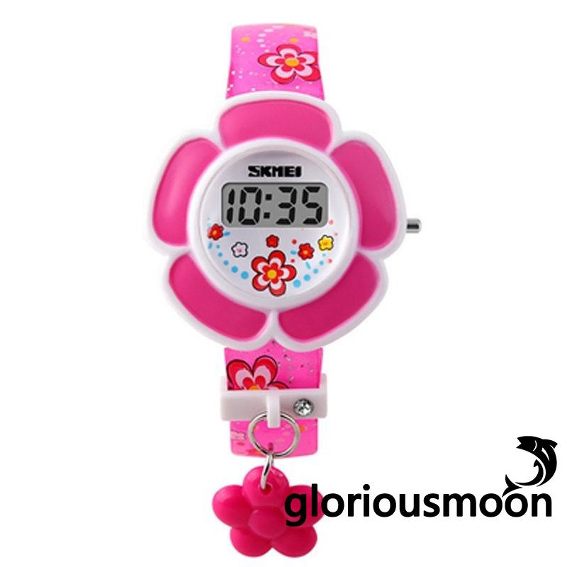 Đồng hồ đeo tay điện tủ hình hoa dễ thương cho bé gái