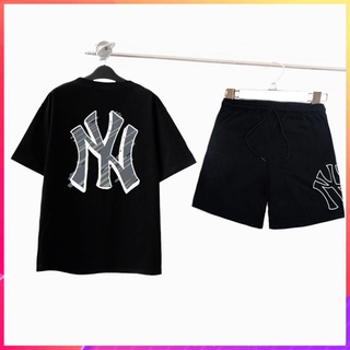 Bộ thể thao nam nữ ny mlb bộ quần áo thun unisex ny mlb