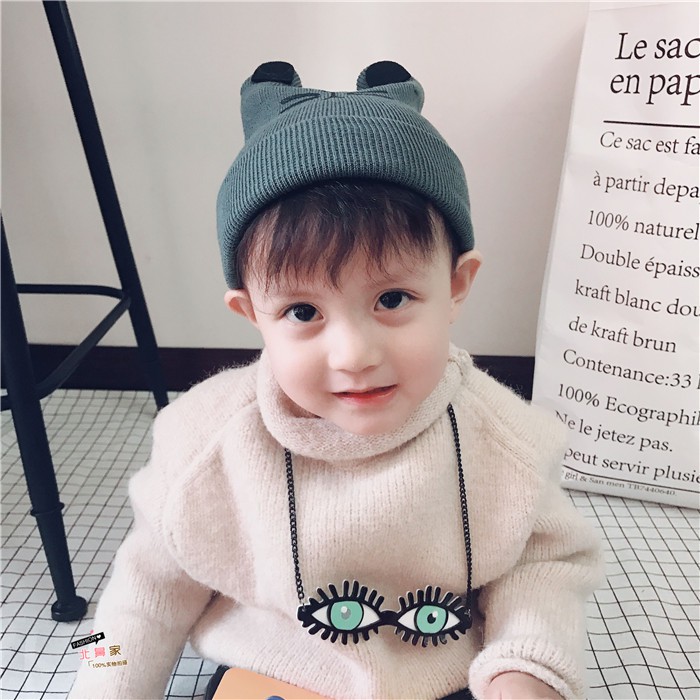 Mũ len tai mèo đáng yêu cho bé