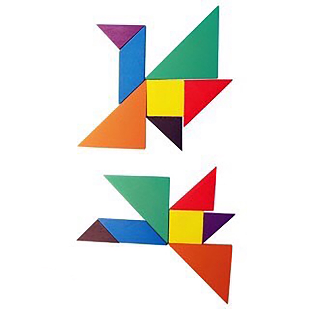 [Mã BMBAU50 giảm 10% đơn 99k] Đồ Chơi Gỗ Bapkids, Ghép Hình Sáng Tạo Tangram 12x12cm Loại dày 1cm