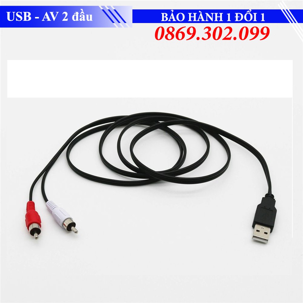 Dây cáp USB ra AV 2 đầu