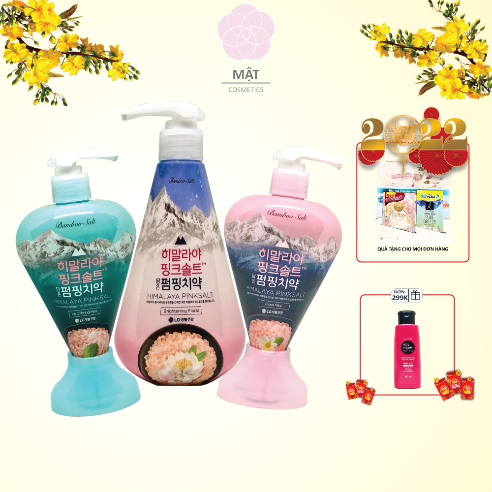 Kem Đánh Răng Muối Hồng Himalaya Pinksalt Hàn Quốc Trắng Răng Ngọc Trai - Hương Bạc Hà - Hương Hoa Bạc Hà 285g