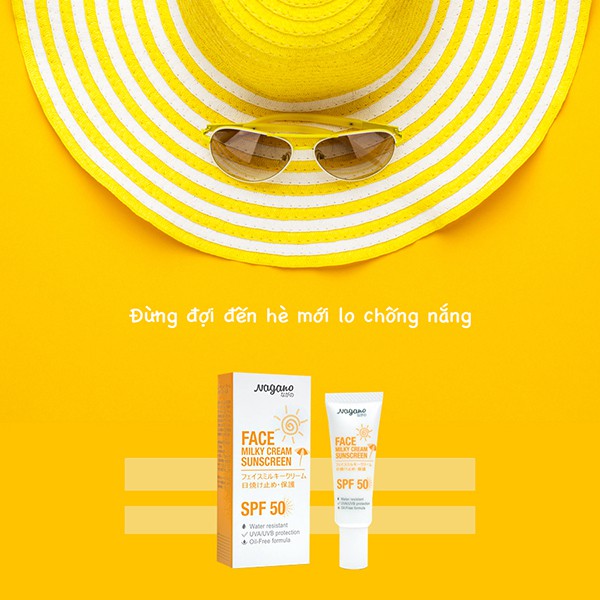 Kem Chống Nắng Dành Cho Da Mặt Nagano JAPAN 20ml-Face Milky Cream Sunscreen-Bảo vệ khỏi tác hại của tia UVA,UVB,