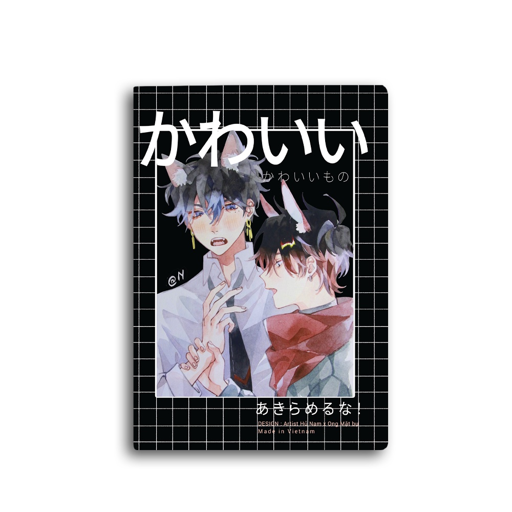 Vở ruột kẻ ô 100 gsm - Style Anime 80 Trang - Bìa OTP - Ong Mặt Bự