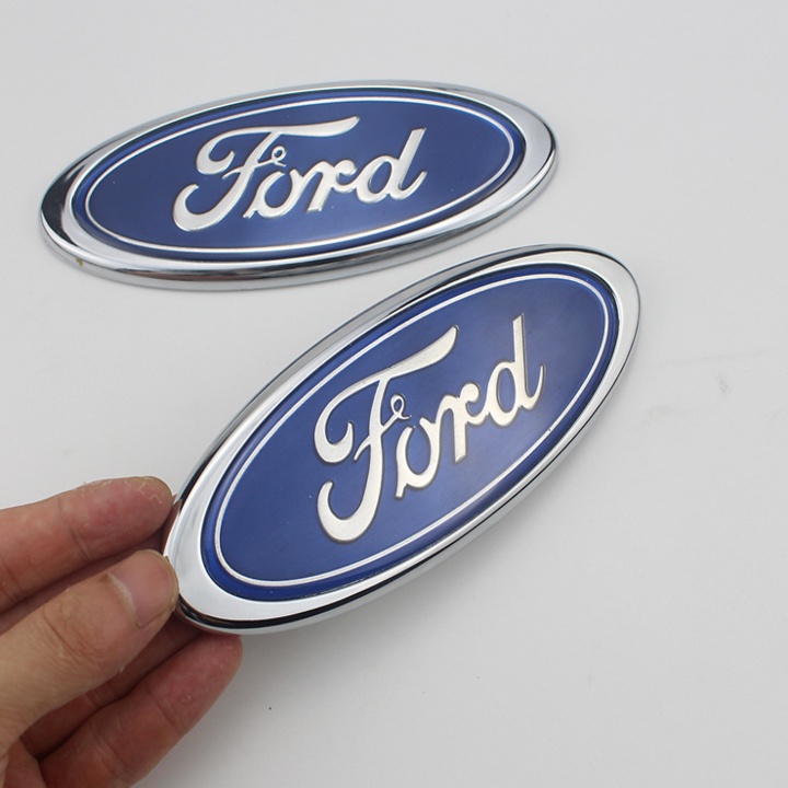 Logo biểu tượng trước và sau xe ô tô Ford, kích thước 15*6cm, chất liệu nhựa ABS cao cấp