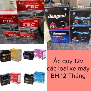 Bình acquy xe máy, wave, dream sirius, exciter 150, ex 135, winner x, airblade 125, vision, sh, vespa, sh mode