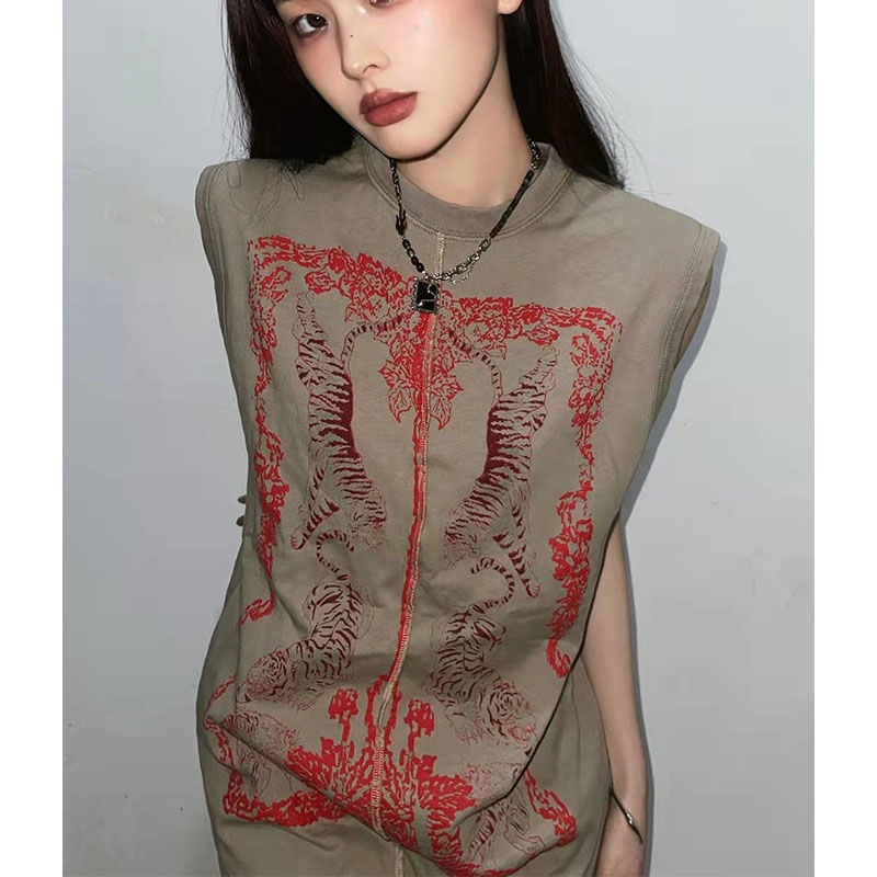 Áo Crop Top Không Tay Y2k Aesthetics Dễ Thương Thời Trang Mùa Hè Cho Nữ