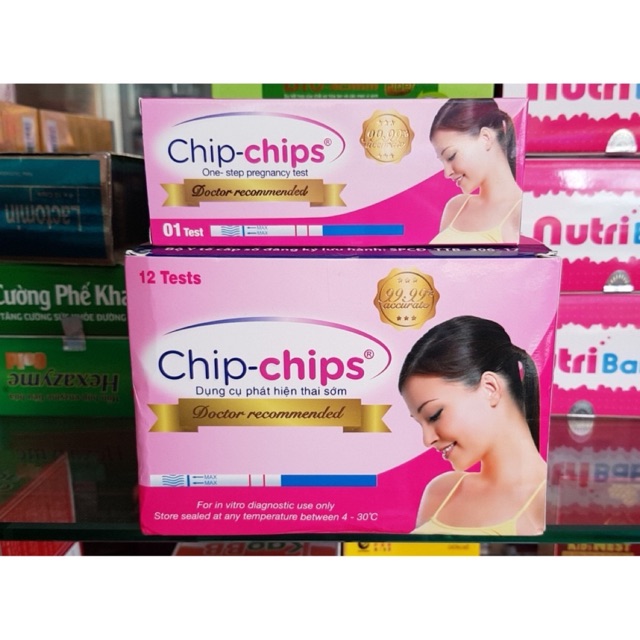 QUE THỬ THAI CHIP CHIPS CHO KẾT QUẢ NHANH VÀ CHÍNH XÁC 4-6 NGÀY