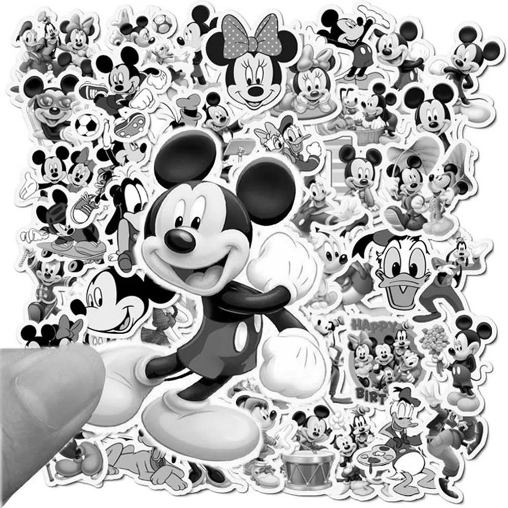 Bộ 50 Miếng Dán Trang Trí Hình Mickey Minnie Dễ Thương