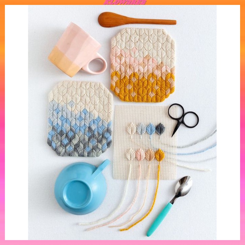 1x1.5m Lưới Móc Vải Móc Tự Làm Thảm Canvas