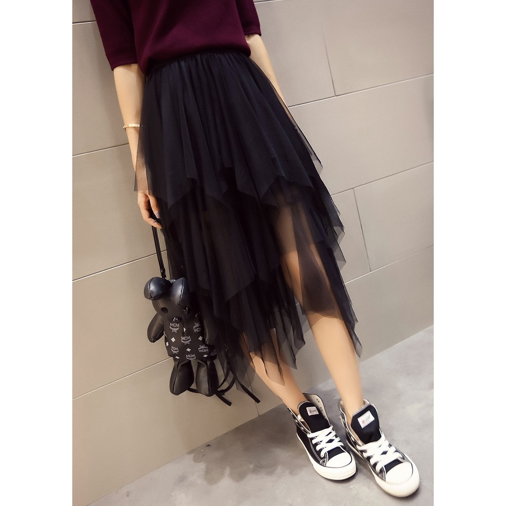 CHÂN VÁY DÀI TUA CHO NỮ PHONG CÁCH HÀN QUỐC ULZZANG CV04