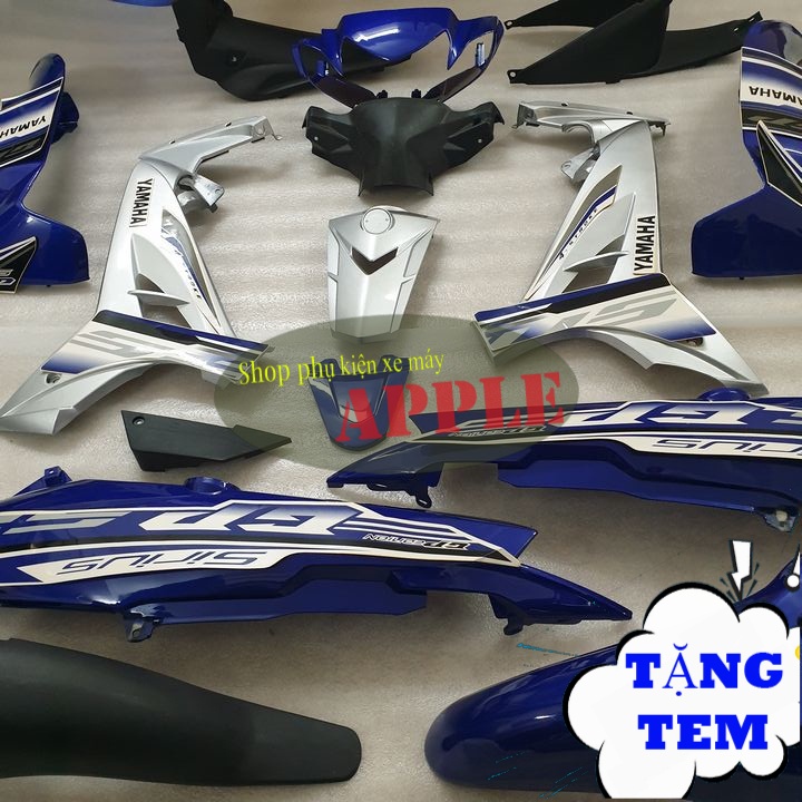 Dàn áo xe SIRIUS đười 2005 đến 2018 nhựa ABS cao cấp Màu Xanh Tím Than  Củ hậu xe Sirius - SPA-DG-Si-tím
