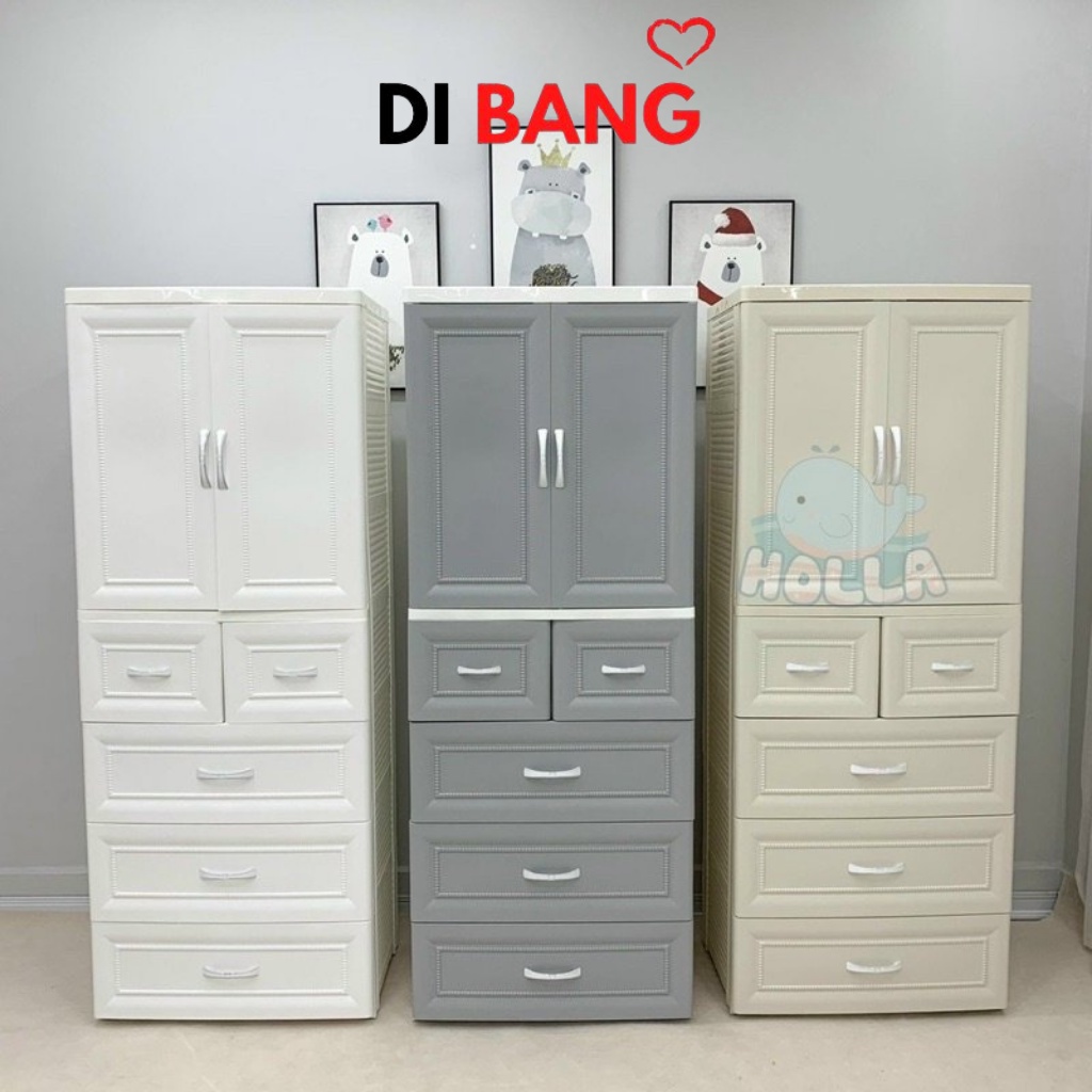 Tủ nhựa HOLLA 5 tầng cho bé, Tủ quần áo cho bé HOLLA