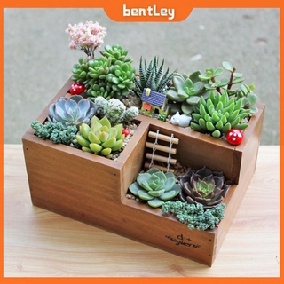 Chậu Hoa Bằng Gỗ Phong Cách Retro Trang Trí Bàn Làm Việc