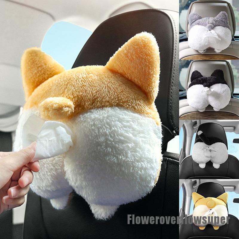 Hộp đựng khăn giấy hình mông chó Corgi dễ thương tiện lợi