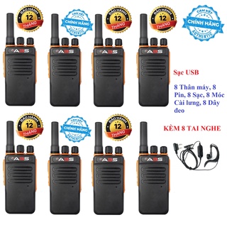 Bộ 8 bộ đàm abs gp900s(loa chống bụi, dung lượng pin cực lớn >12 tiếng, cự ly liên lạc xa, siêu bền)