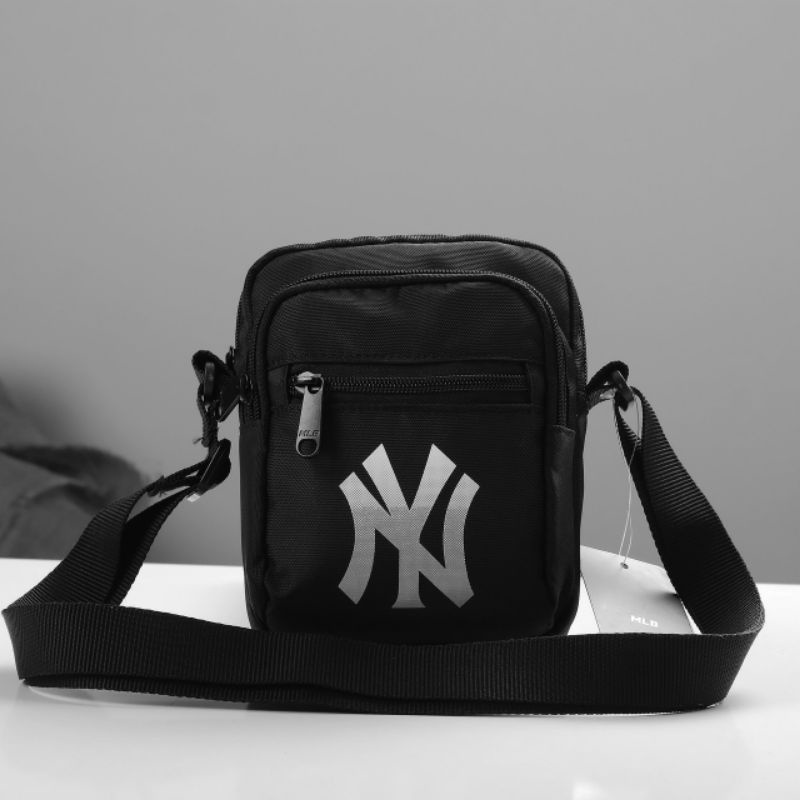 TÚI ĐEO CHÉO MLB SIDE BAG NEWYORK YANKEES CHẤT POLYESTE CAO CẤP, TÚI THỜI TRANG MÀU ĐEN