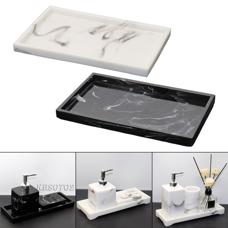 Khay Nhựa Resin Sang Trọng Đựng Nước Hoa / Nước Hoa / Mỹ Phẩm Để Bồn Tắm Nhà Bếp