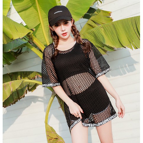 Bộ đồ bơi nữ kèm áo lưới cá tính | BigBuy360 - bigbuy360.vn