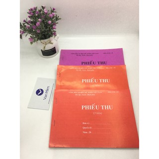 Phiếu thu 1- 2-3  liên A5  giấy đẹp 60 tờ