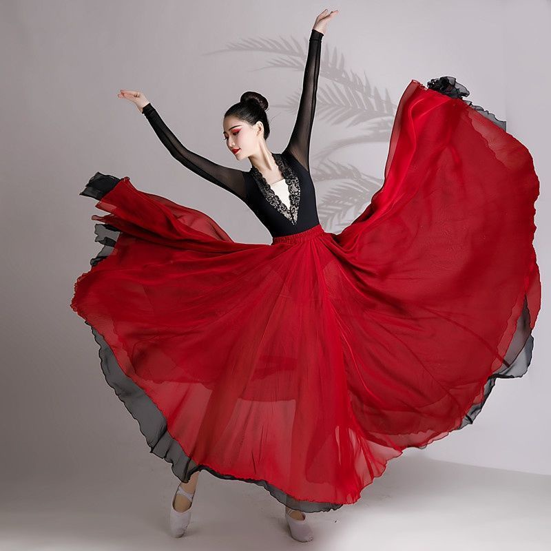 Chân Váy Xòe Dài 720 Độ Phong Cách Trung Hoa Cổ Điển