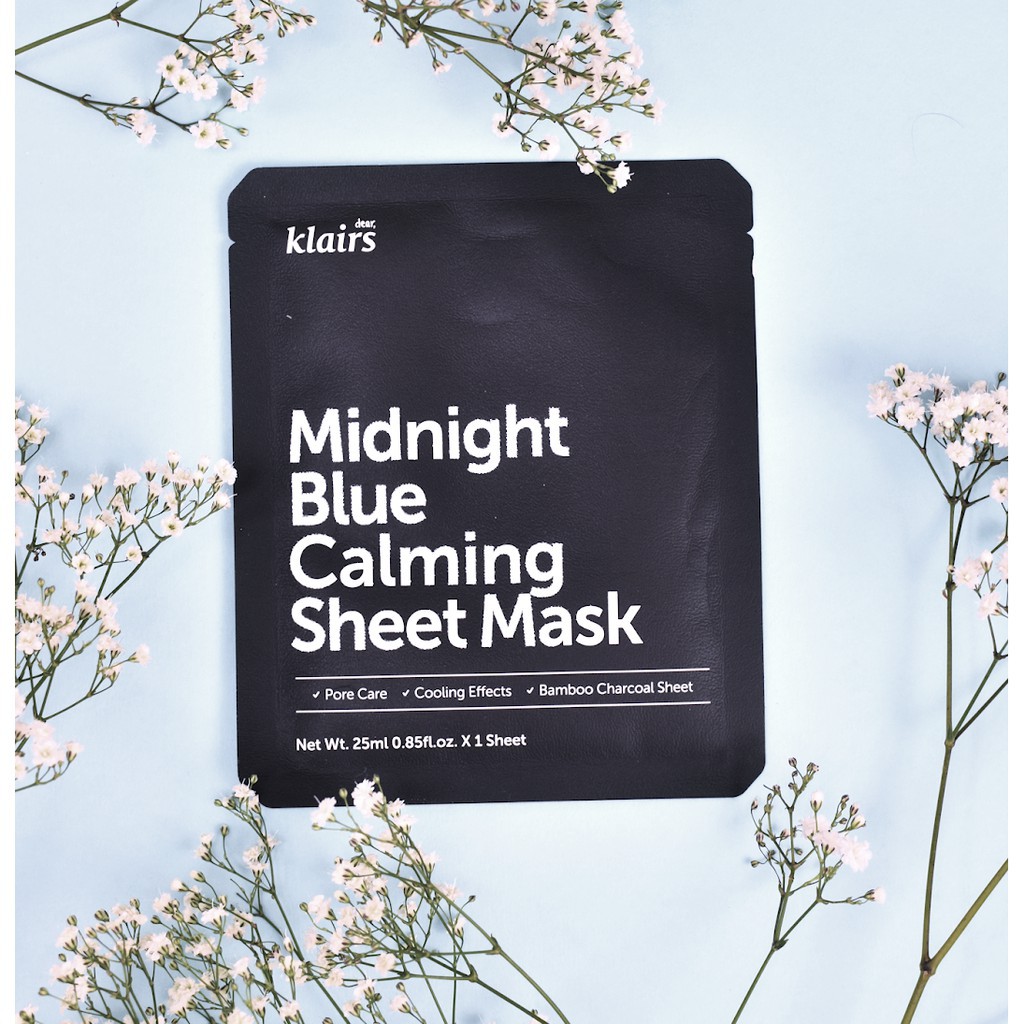 Mặt Nạ Làm Dịu Da Dear, Klairs Midnight Blue Calming Sheet Mask 25ml