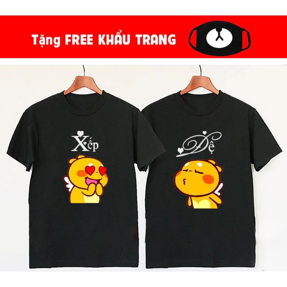 Mẫu áo đôi áo cặp HOT nhất 2020 giá rẻ đẹp siêu dễ thương tặng kèm khẩu trang đáng iu