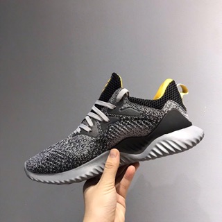 Giày thể thao sneaker Alphabou xám lòng vàng
