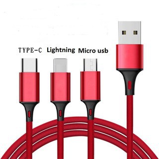 Cáp Sạc dây dù 3 đầu l3