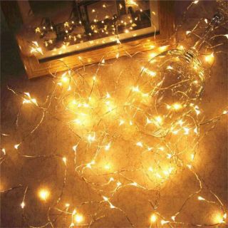 Dây đèn led dùng pin trang trí sinh nhật , đèn đom đóm pin cúc cr2032