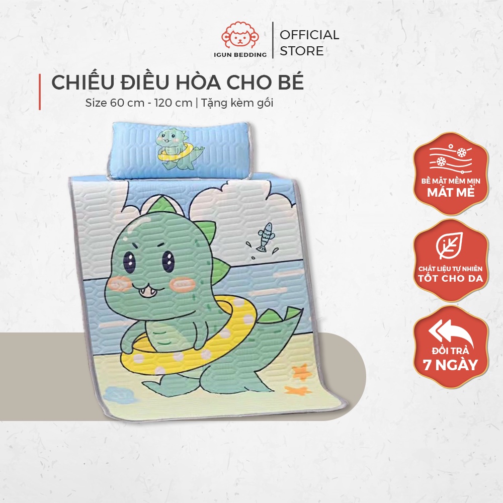Chiếu Điều Hoà Cho Bé IGUN BEDDING (Size 60cm-120cm) Hàng 2d - Tặng Kèm Gối đầu
