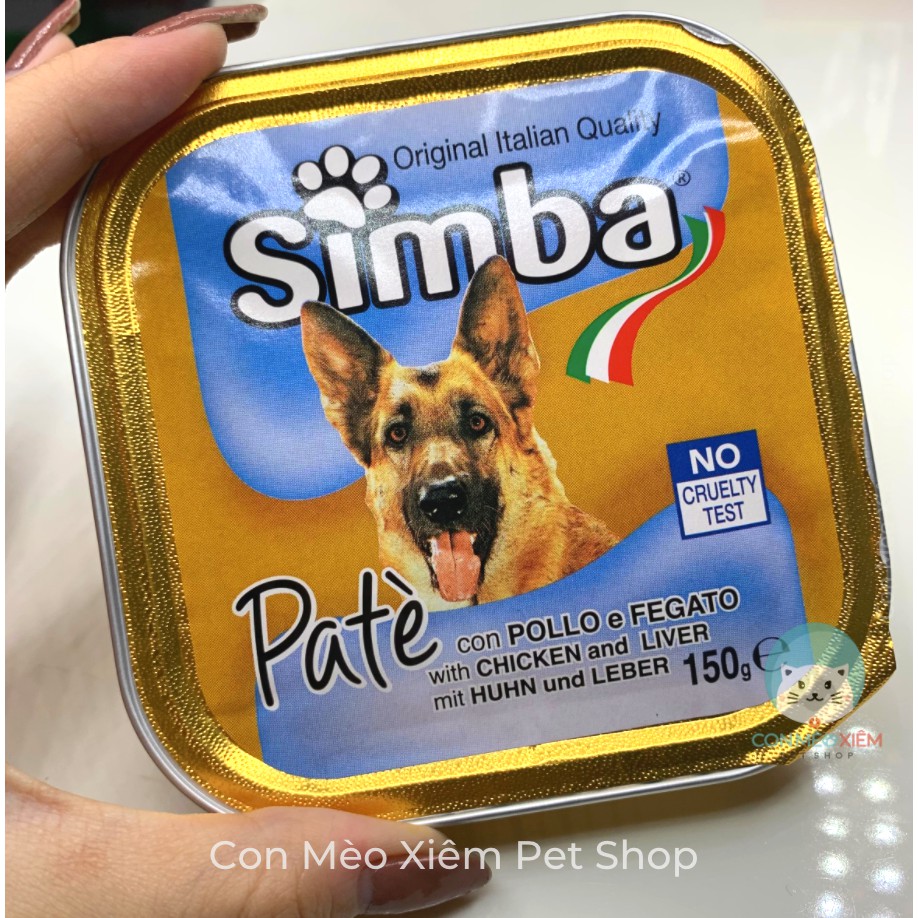 Pate cho chó Simba italy 150g, thức ăn tăng cân dinh dưỡng chó lớn trưởng thành cún cưng Con Mèo Xiêm
