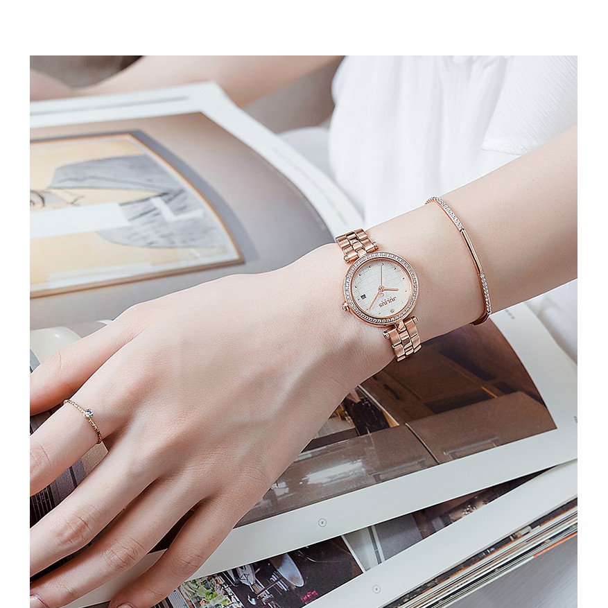 Đồng hồ nữ Julius Star JS-049 dây thép kính Sapphire