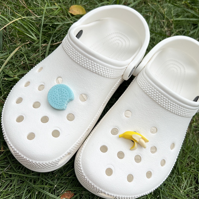 1 Phụ Kiện Trang Trí Giày Dép Hình Quả Chuối Mini Dễ Thương DIY