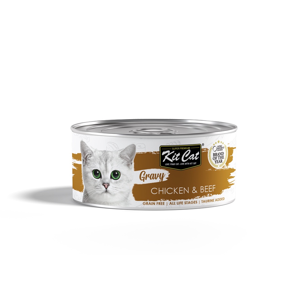 KIT CAT GRAVY - PATE KITCAT GRAVY CHO MÈO ĐỦ VỊ LON 70G