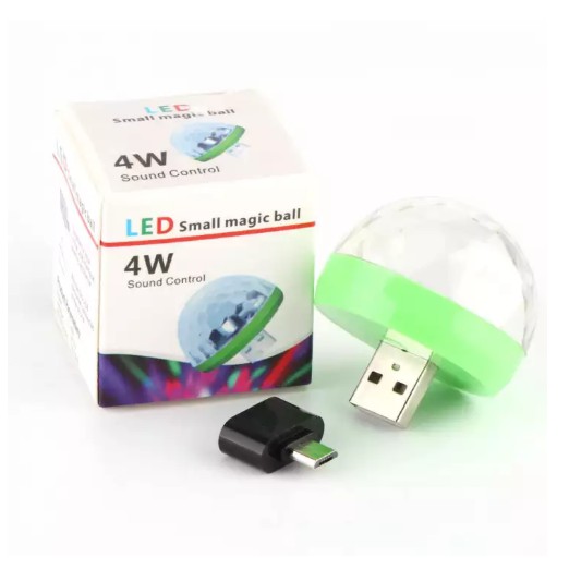 Bóng đèn Led vũ trường 7 màu, cổng usb cảm ứng nháy theo nhạc (android)